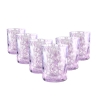 Ensemble de 6 verres à eau de table 10cm en verre coloré Carnaval Achat