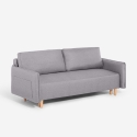 Canapé-lit 2 places style scandinave dossier inclinable Chara Vente