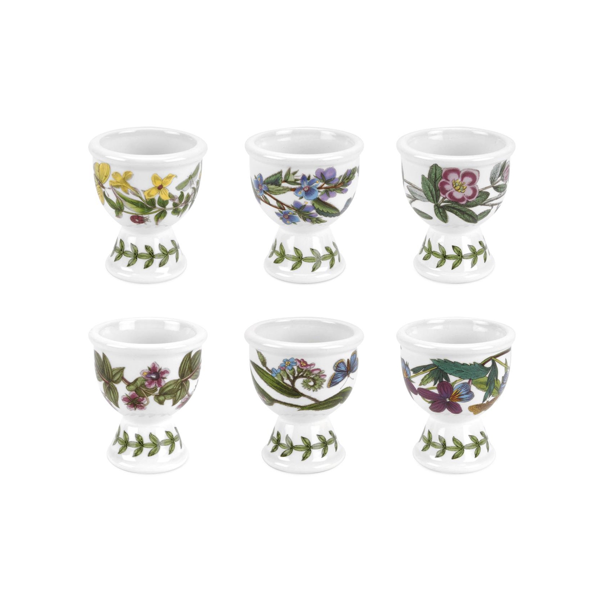 Lot de 6 coquetiers en porcelaine Portmeirion Botanic Garden Promotion