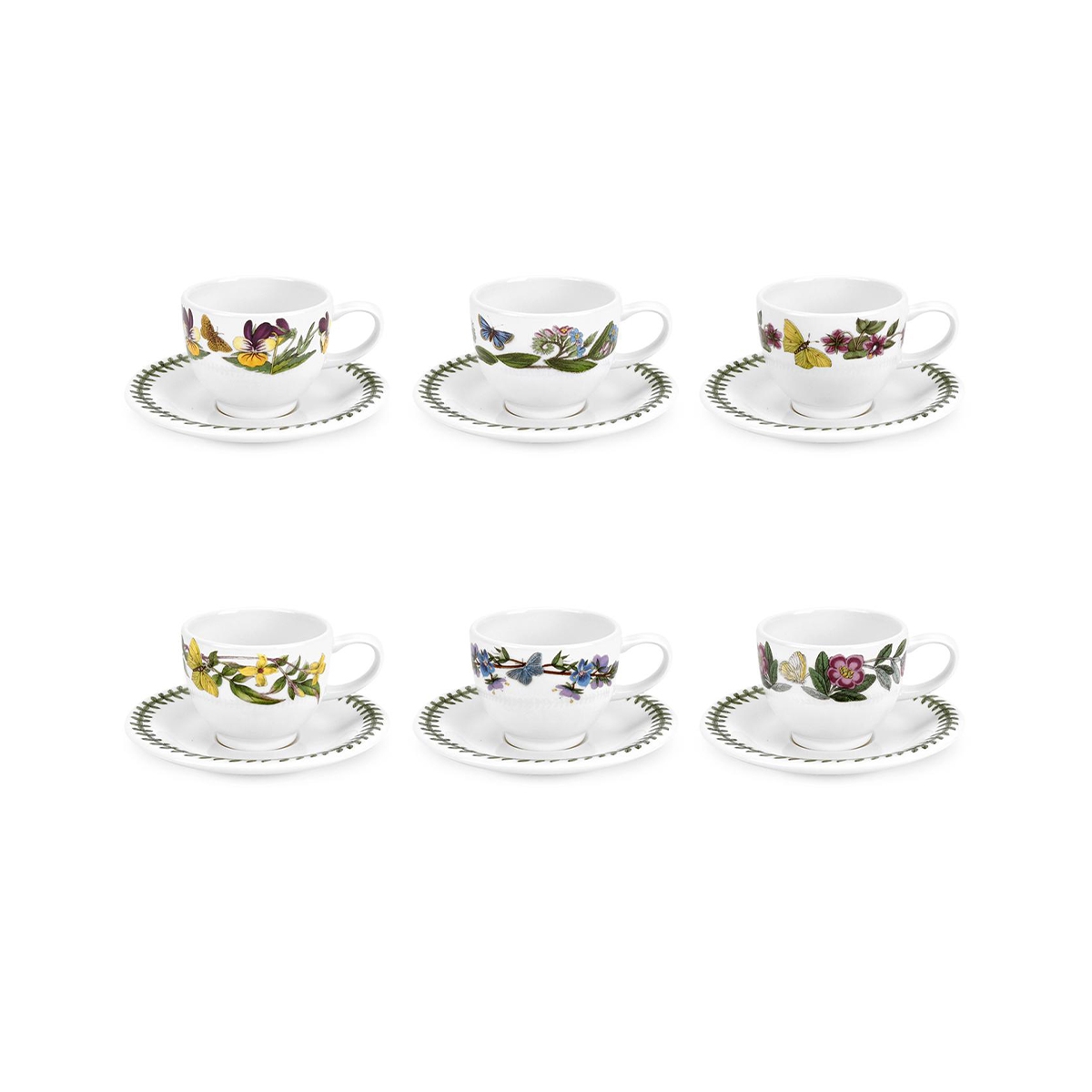 Set de 6 tasses à café en porcelaine Portmeirion Botanic Garden Promotion