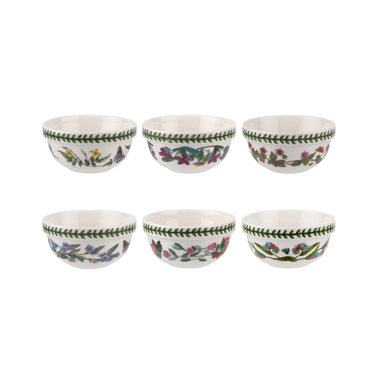 Ensemble de 6 bols empilables 13 cm en porcelaine Portmeirion Botanic Garden Promotion Ensemble de 6 bols empilables 13 cm en porcelaine Portmeirion Botanic Garden Promotion