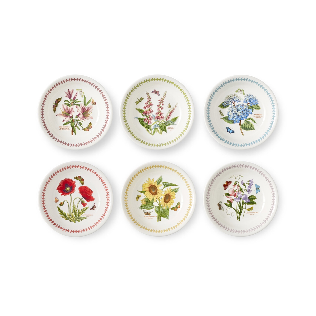 Ensemble de 6 assiettes creuses 22 cm en porcelaine Portmeirion Botanic Garden Meadow Promotion Ensemble de 6 assiettes creuses 22 cm en porcelaine Portmeirion Botanic Garden Meadow Promotion