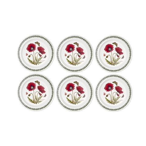 Set de 6 assiettes plates 26,7cm en porcelaine Portmeirion Botanic Garden Promotion