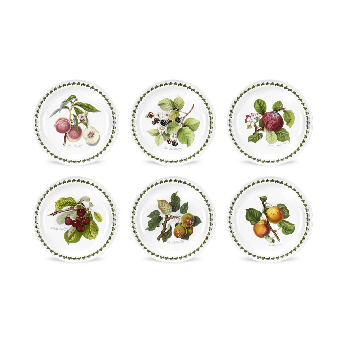 Ensemble de 6 assiettes plates en porcelaine 20 cm Portmeirion Pomona Promotion Ensemble de 6 assiettes plates en porcelaine 20 cm Portmeirion Pomona Promotion