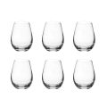 Ensemble de 6 verres à eau 10 cm design goutte en verre cristallin Sinfonia Promotion