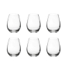 Ensemble de 6 verres à eau 10 cm design goutte en verre cristallin Sinfonia Promotion