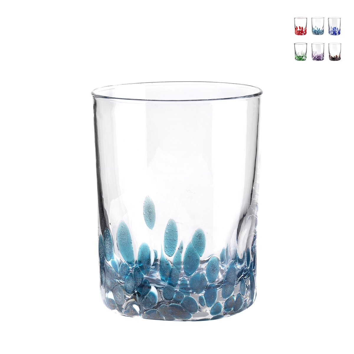 Ensemble 6 verres à eau colorés 10cm en verre pour table cuisine Venise Promotion Ensemble 6 verres à eau colorés 10cm en verre pour table cuisine Venise Promotion
