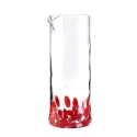 Carafe à eau 0,9L en verre de table avec motifs rouges 21cm Venise Promotion