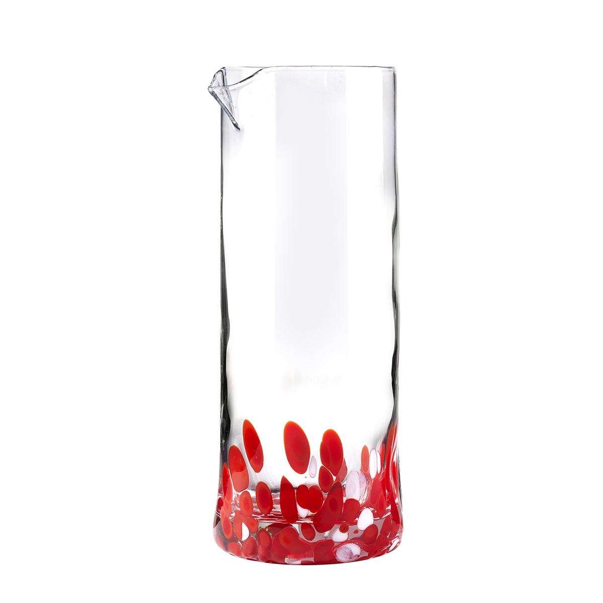 Carafe à eau 0,9L en verre de table avec motifs rouges 21cm Venise Promotion Carafe à eau 0,9L en verre de table avec motifs rouges 21cm Venise Promotion