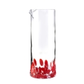 Carafe à eau 0,9L en verre de table avec motifs rouges 21cm Venise Promotion