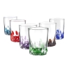 Ensemble 6 verres à eau colorés 10cm en verre pour table cuisine Venise 