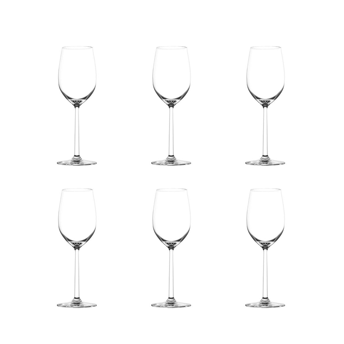 Lot de 6 verres à dégustation de vin 320ml en verre cristallin Shanghai Promotion Lot de 6 verres à dégustation de vin 320ml en verre cristallin Shanghai Promotion