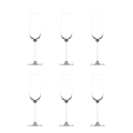 Lot de 6 flûtes à champagne en verre 250 ml Shanghai Promotion