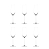Lot de 6 flûtes à champagne en verre 250 ml Shanghai Promotion