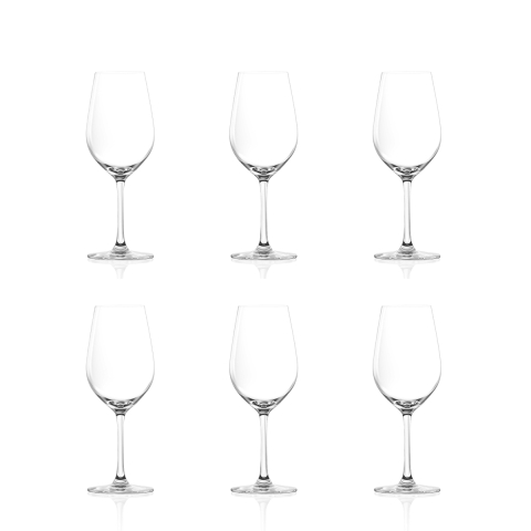 Ensemble de 6 verres à dégustation de vin Chardonnay 365 ml en verre Tokyo Temptation Promotion