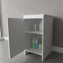 Meuble de salle de bain et buanderie multifonction en PVC 45x50 avec porte Negrari FB9006K Réductions