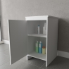 Meuble de salle de bain et buanderie multifonction en PVC 45x50 avec porte Negrari FB9006K Réductions