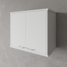 Meuble mural suspendu pour salle de bain buanderie avec 2 portes FH960K Negrari Remises