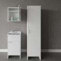 Colonne de salle de bain et buanderie en PVC blanc avec porte D8FC9006K Negrari Choix
