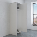 Colonne de salle de bain et buanderie en PVC blanc avec porte D8FC9006K Negrari Catalogue