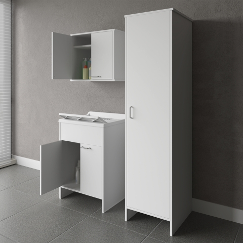 Ensemble buanderie mobile avec lavabo suspendu et colonne Negrari COMP 6 Promotion