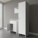 Ensemble meuble de buanderie avec miroir et colonne Negrari COMP 8 Vente