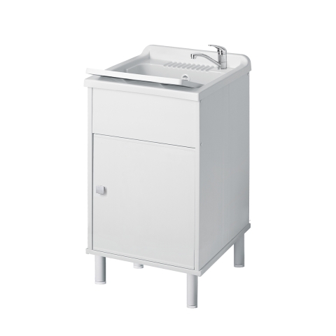 Meuble lavabo d'extérieur en PVC avec bac et porte Negrari 9056K Promotion