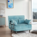 Fauteuil lit pliant gain de place en velours Deborah Twin Lux Remises