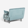 Fauteuil lit pliant gain de place en velours Deborah Twin Lux 