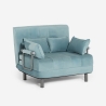 Fauteuil lit pliant gain de place en velours Deborah Twin Lux 
