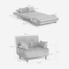 Fauteuil-lit pliant en tissu gain de place Deborah Twin Class 