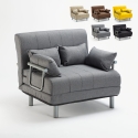 Fauteuil convertible lit convertible en tissu Deborah Twin Dimensions