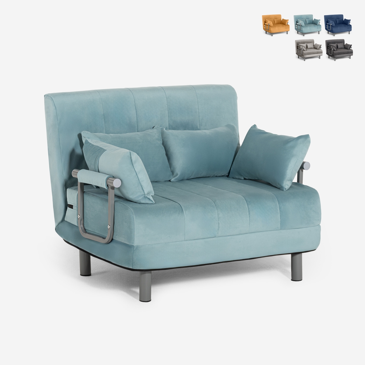 Fauteuil lit pliant gain de place en velours Deborah Twin Lux Offre Fauteuil lit pliant gain de place en velours Deborah Twin Lux Offre