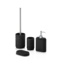 Ensemble de salle de bain 4 pièces en résine noire Zima Promotion