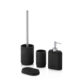 Ensemble de salle de bain 4 pièces en résine noire Zima Promotion