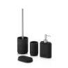 Ensemble de salle de bain 4 pièces en résine noire Zima Promotion