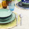 Lot de 6 sets de table ronds en paille tressée Ø38cm Spiral Color 