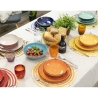 Lot de 6 sets de table ronds en paille tressée Ø38cm Spiral Color 