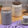 Bocal à café gris avec couvercle en bambou 0,8L Victionary E Vente