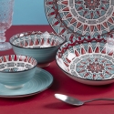 Service de vaisselle 18 pièces en porcelaine 6 personnes Maya Catalogue