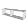 Lit escamotable double avec placard basculant blanc Kentaro Remises
