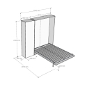 Lit escamotable double avec colonne 140x190 Kentaro Remises