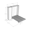 Lit escamotable double avec colonne 140x190 Kentaro Remises