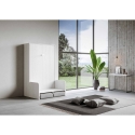 Lit escamotable français 140x190 cm avec canapé rembourré Sofà Kentaro Remises