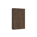 Lit escamotable une place et demie 120x190cm bois noyer Kentaro Promotion