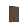 Lit escamotable une place et demie 120x190cm bois noyer Kentaro Promotion