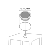 Table carrée beige + 4 chaises colorées Poly rotin synthétique Elegance 