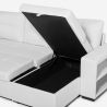 Canapé convertible 3 places avec méridienne et rangement USB-C bibliothèque Civis 