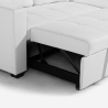 Canapé convertible 3 places avec méridienne et rangement USB-C bibliothèque Civis 