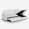 Canapé convertible 3 places avec méridienne et rangement USB-C bibliothèque Civis 